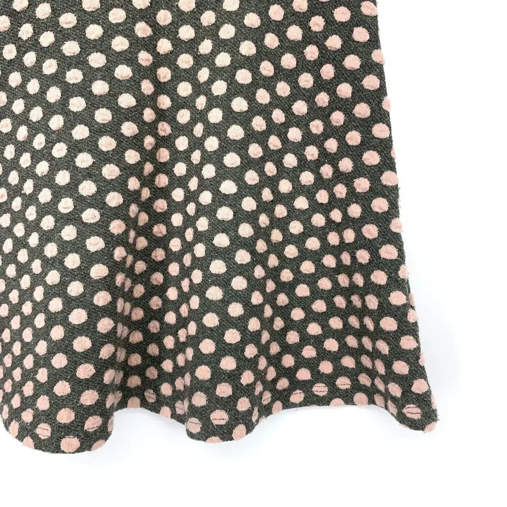 C&A Smart & Pretty Fit & Flare Dress Girls Size 104 US 4T Gray Pink Polka Dot